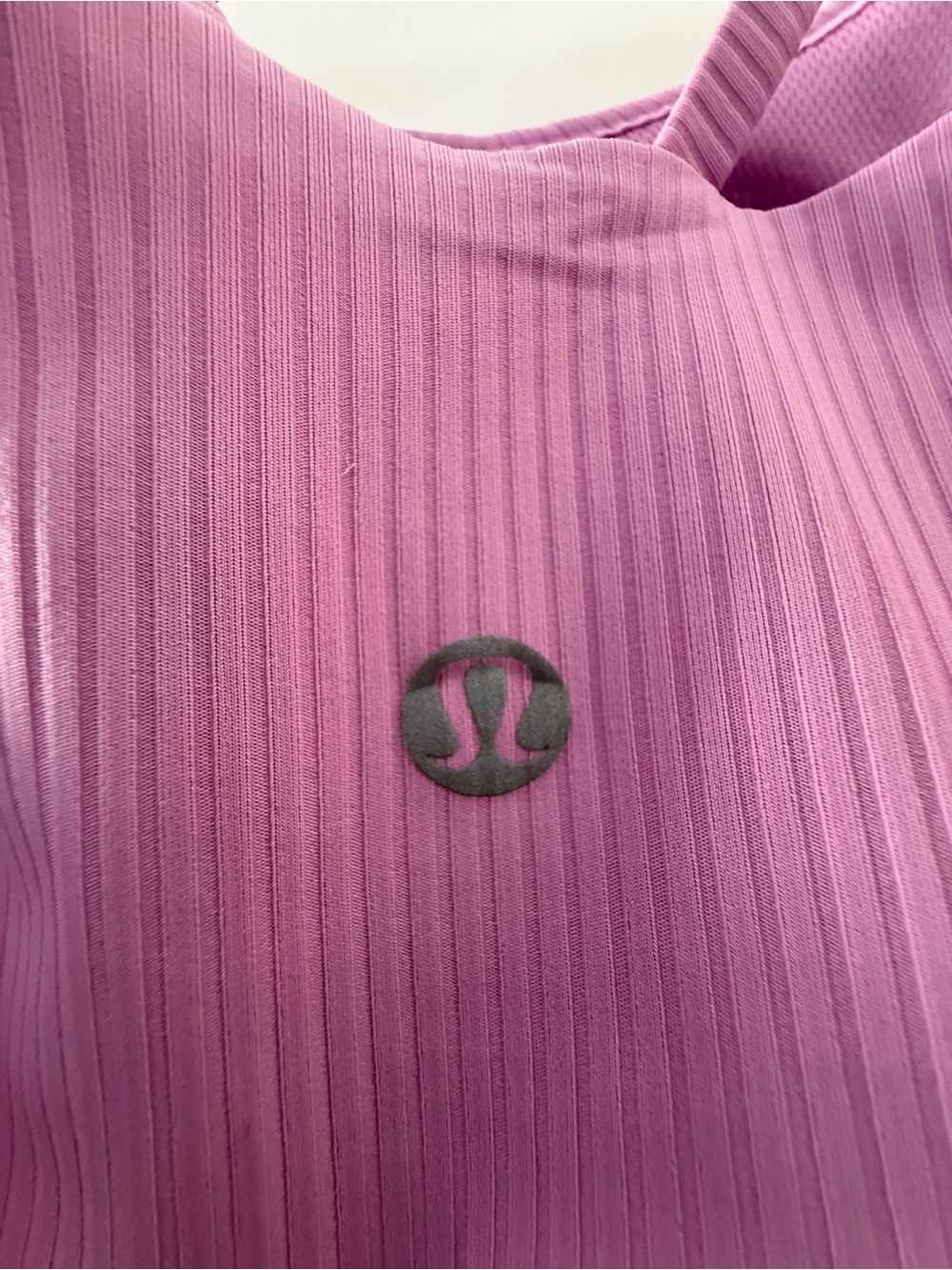 lululemon athletica Ribbed Pink Strappy Longline Sports Bra - Picture 3 of 5